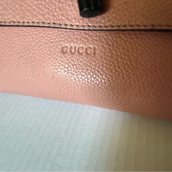GUCCI Leather Bamboo Clutch Purse - Picture 11 of 14